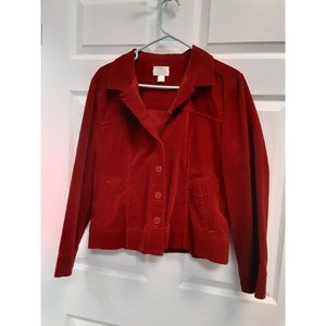 Christopher & Banks Stretch Jacket Dark Red Sz M